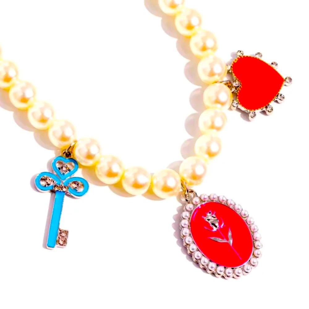 🩷⚪️🧡 “CHARMING COLLISION” MULTI NECKLACE WITH FREE EARRINGS ~ PAPARAZZI❗️🩷⚪️🧡